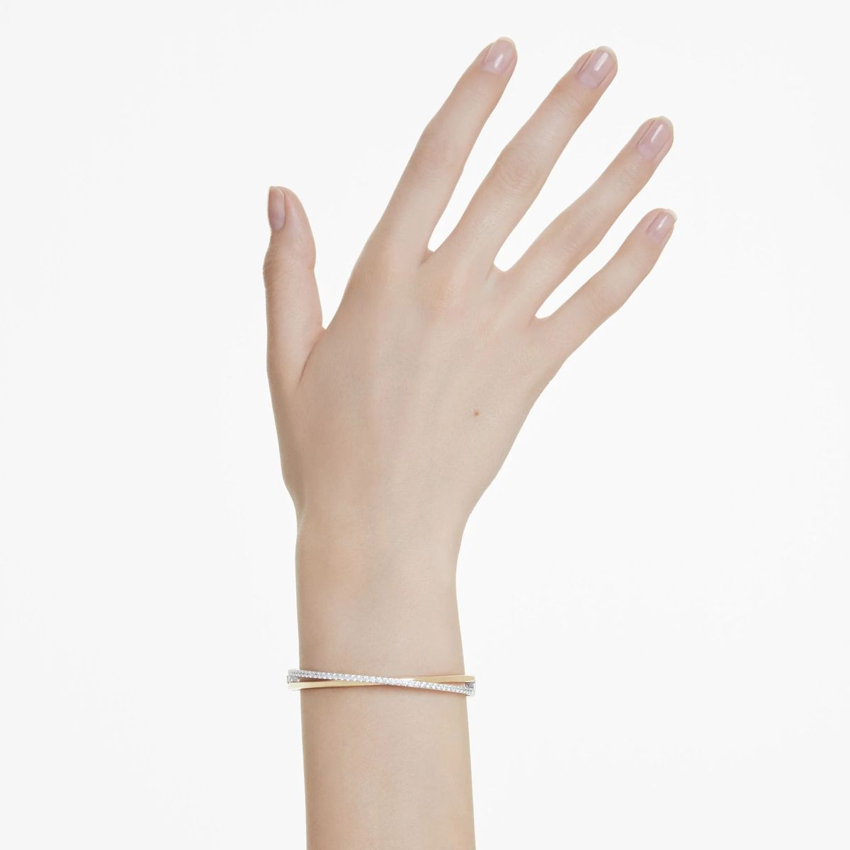 Ineinandergreifender Bicolor-Zirkonia-Armreif