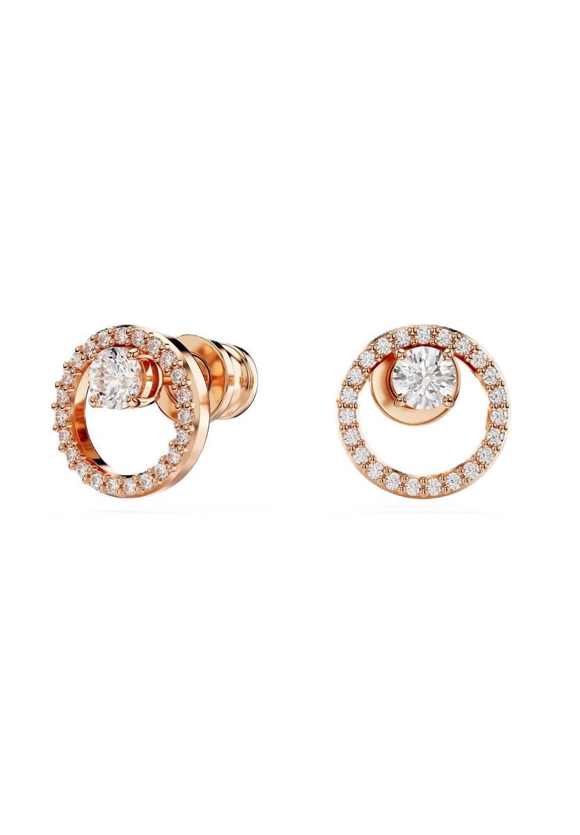 Elegante kreisförmige Pavé-Ohrstecker