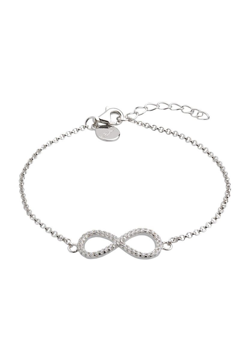Funkelndes Unendlichkeits-Silberarmband