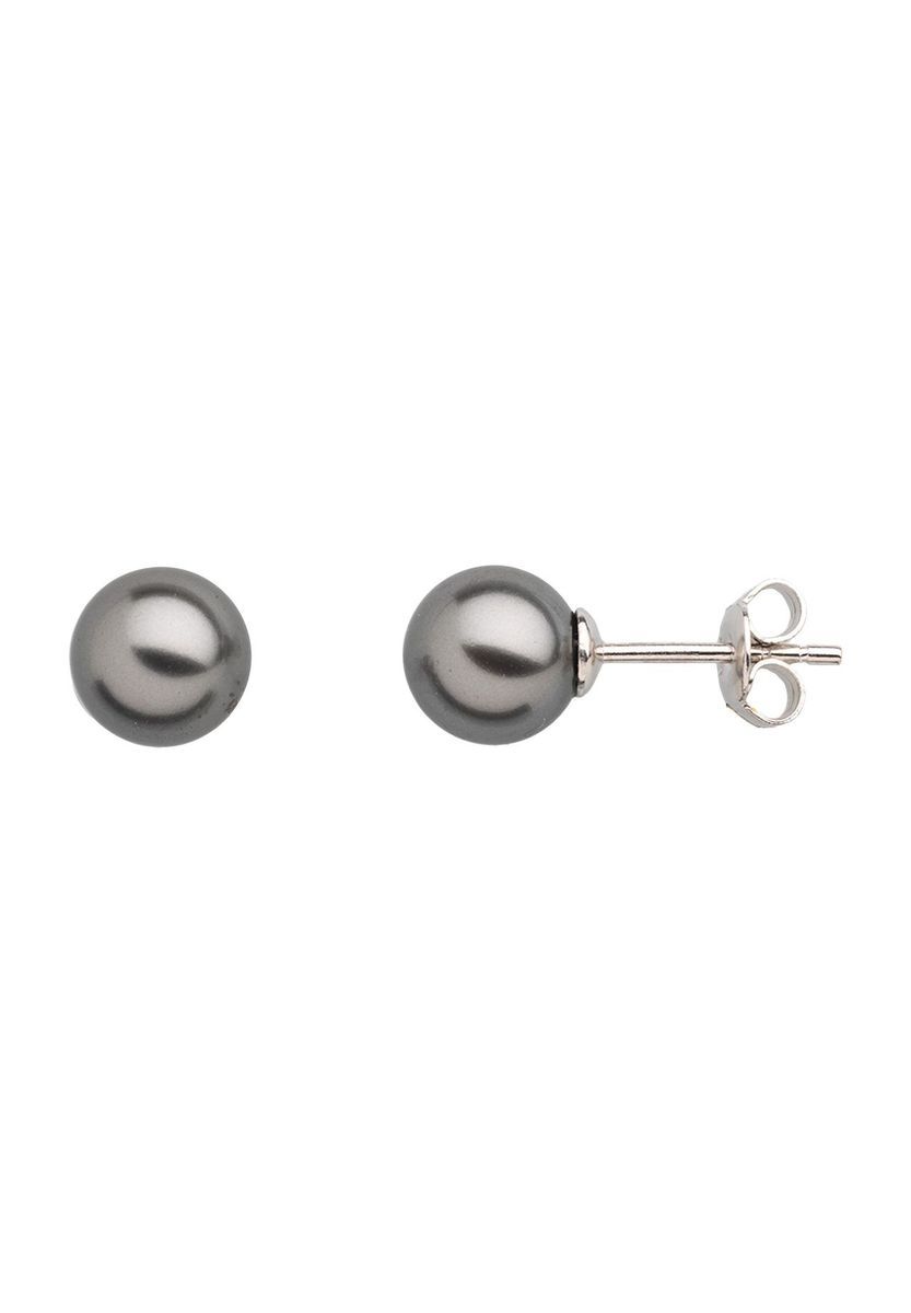 Klassische schwarze Perlenohrstecker