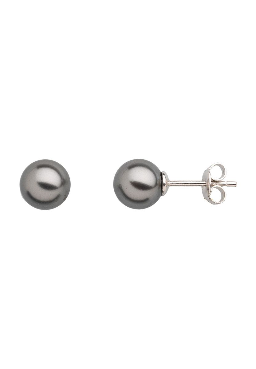 Klassische schwarze Perlenohrstecker