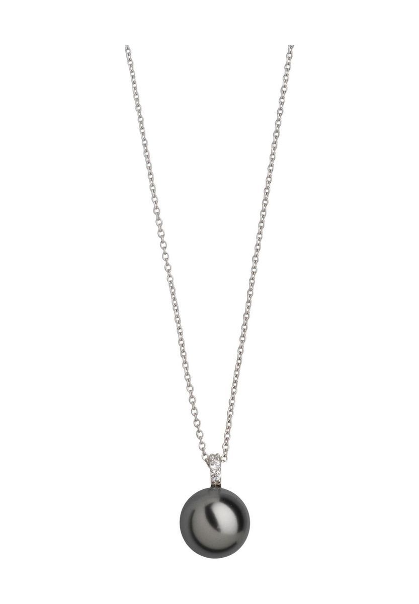 Elegante Halskette mit schwarzem Perlenanhänger