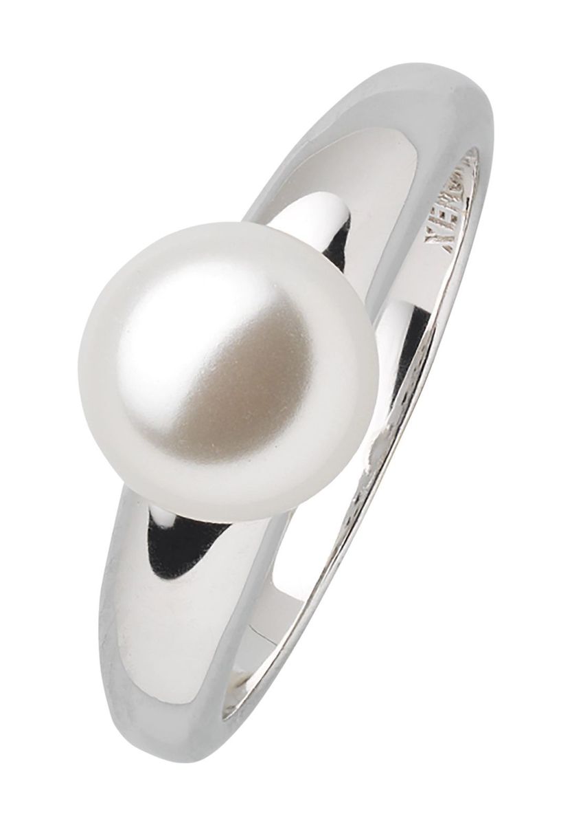 Eleganter Silberring mit Perle