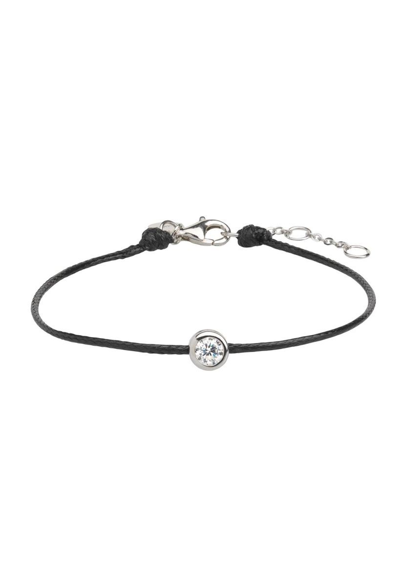 Minimalistisches Lederarmband mit Zirkonia