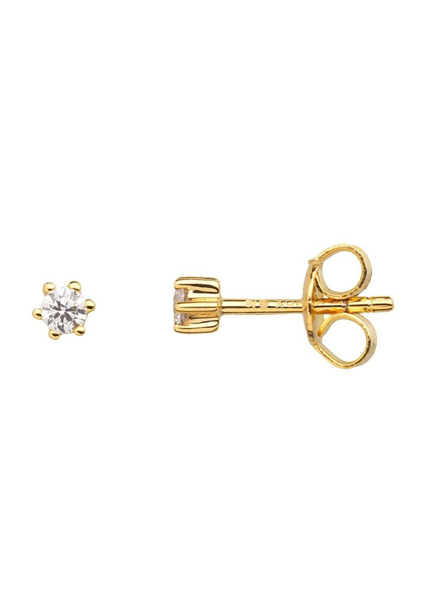 Elegante Zirkonia-Solitär-Stecker