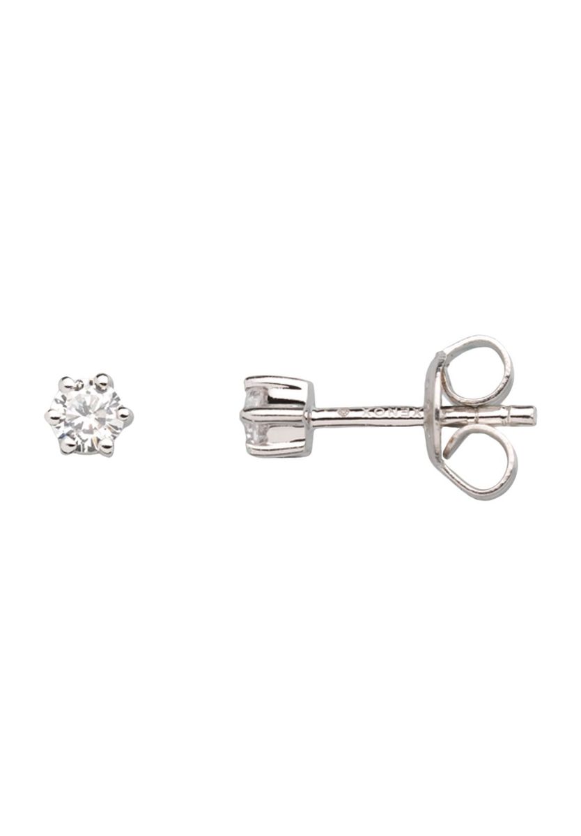 Elegante Zirkonia-Solitär-Ohrstecker