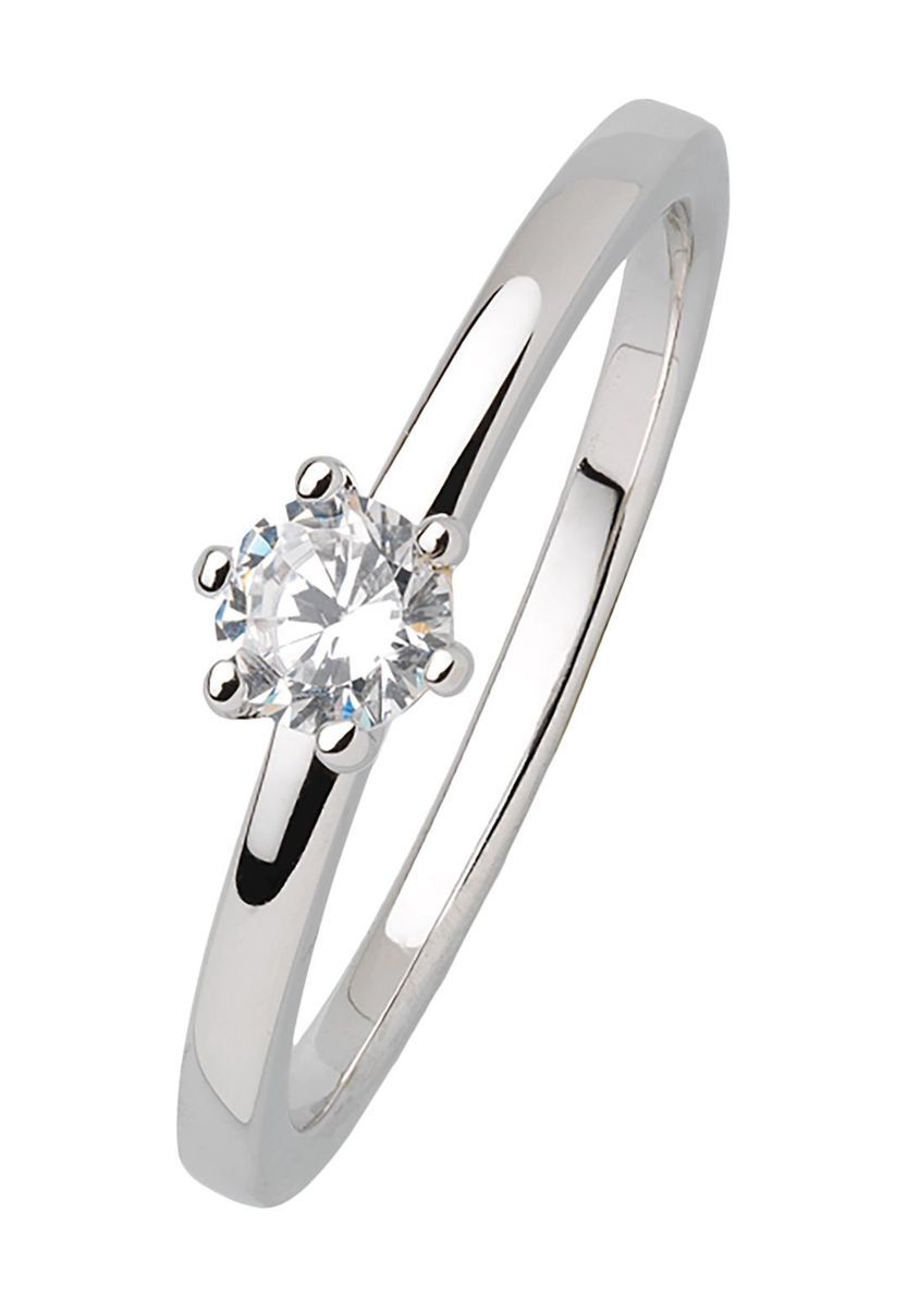 Eleganter Solitärring mit Zirkonia