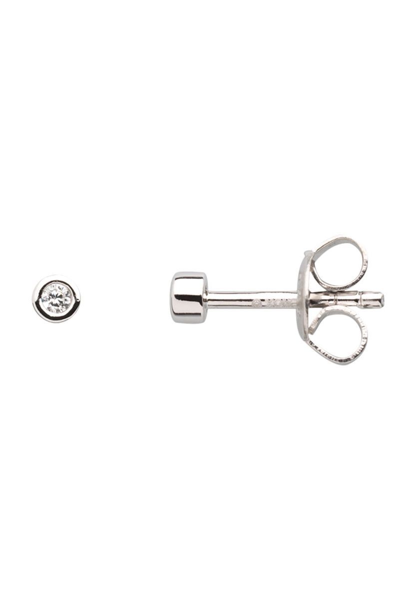 Minimalistische Zirkonia-Ohrstecker mit Zargenfassung