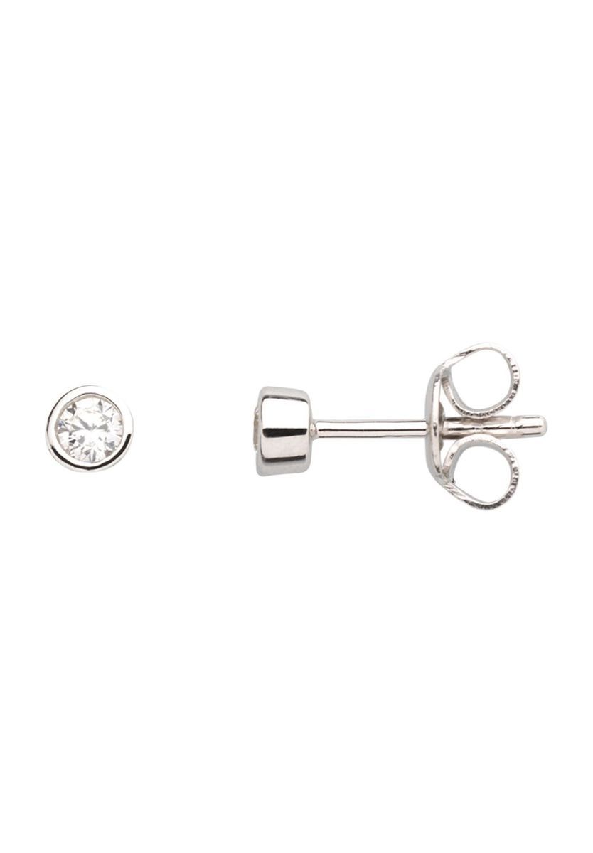 Minimalistische Zirkonia Zargenfassung Ohrstecker
