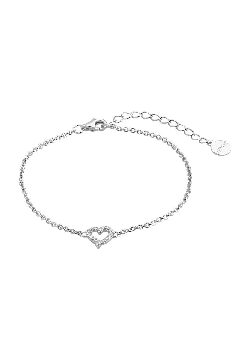 Filigranes Herz-Armband aus Silber