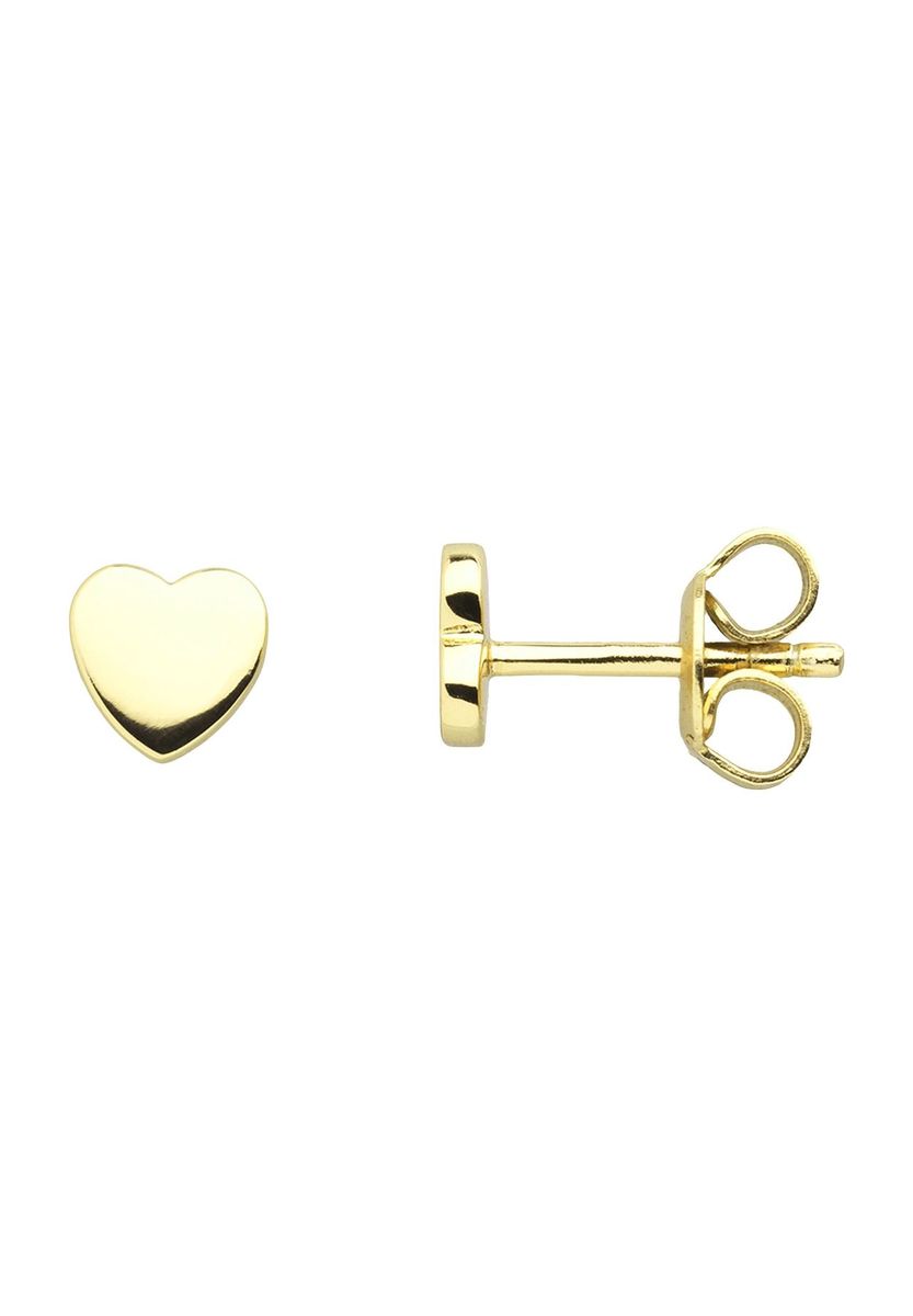 Minimalistische Polierte Herz-Ohrstecker