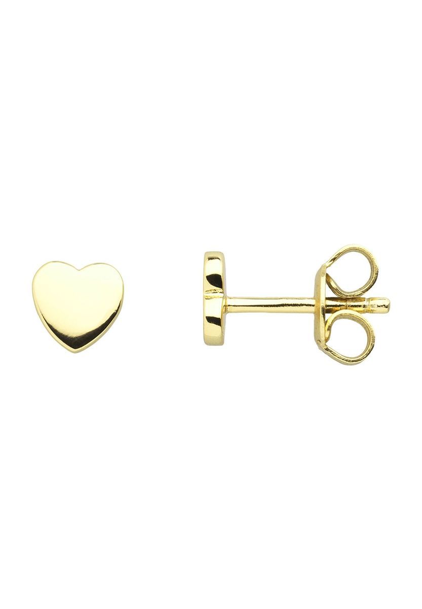 Minimalistische Polierte Herz-Ohrstecker