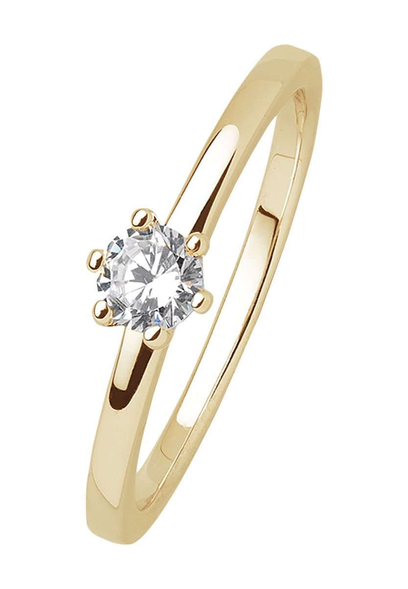 Eleganter Solitärring mit Zirkonia