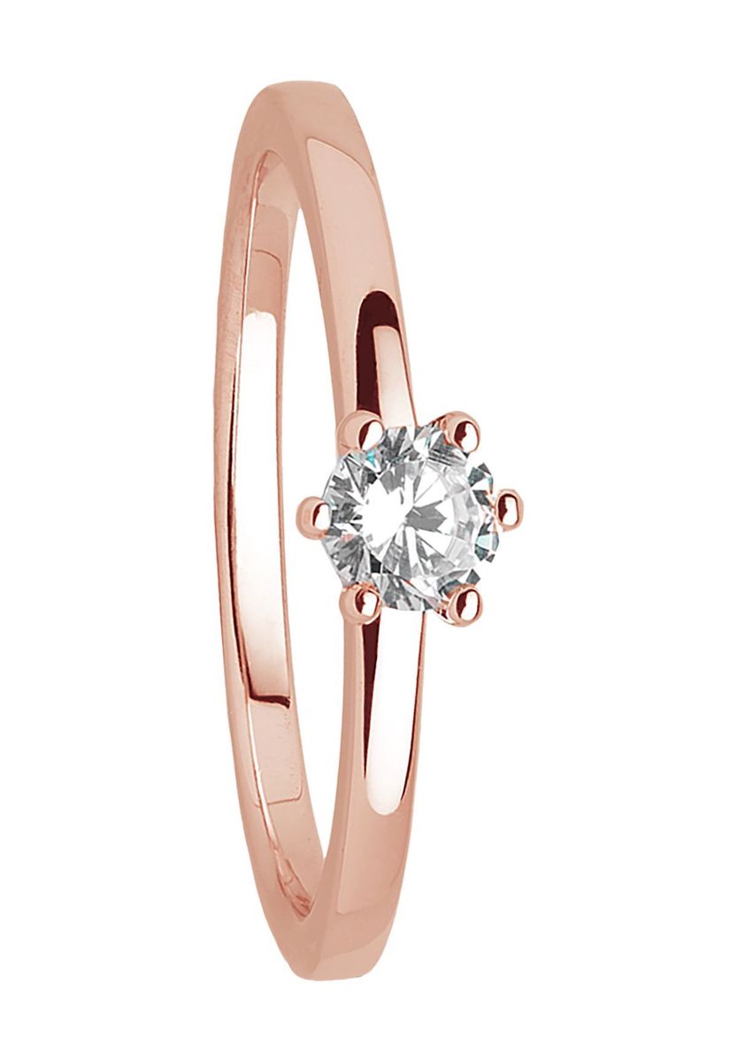 Eleganter Solitär-Ring mit Zirkonia