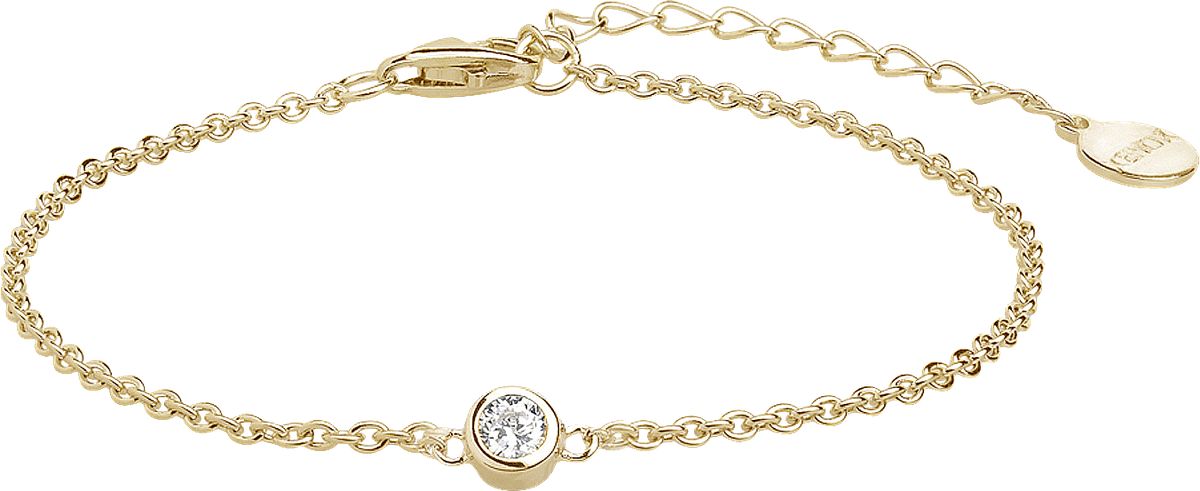 Filigranes vergoldetes Solitär-Armband