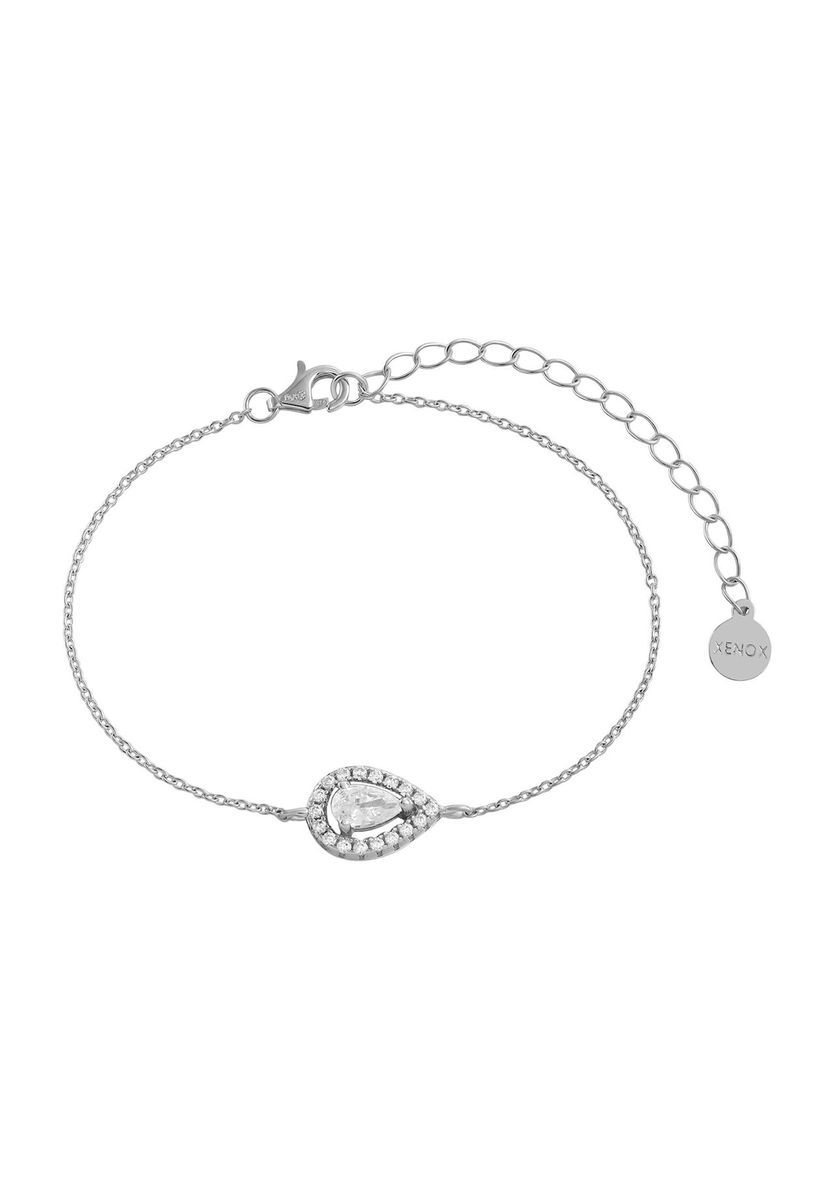 Silberarmband mit Zirkonia-Tropfen