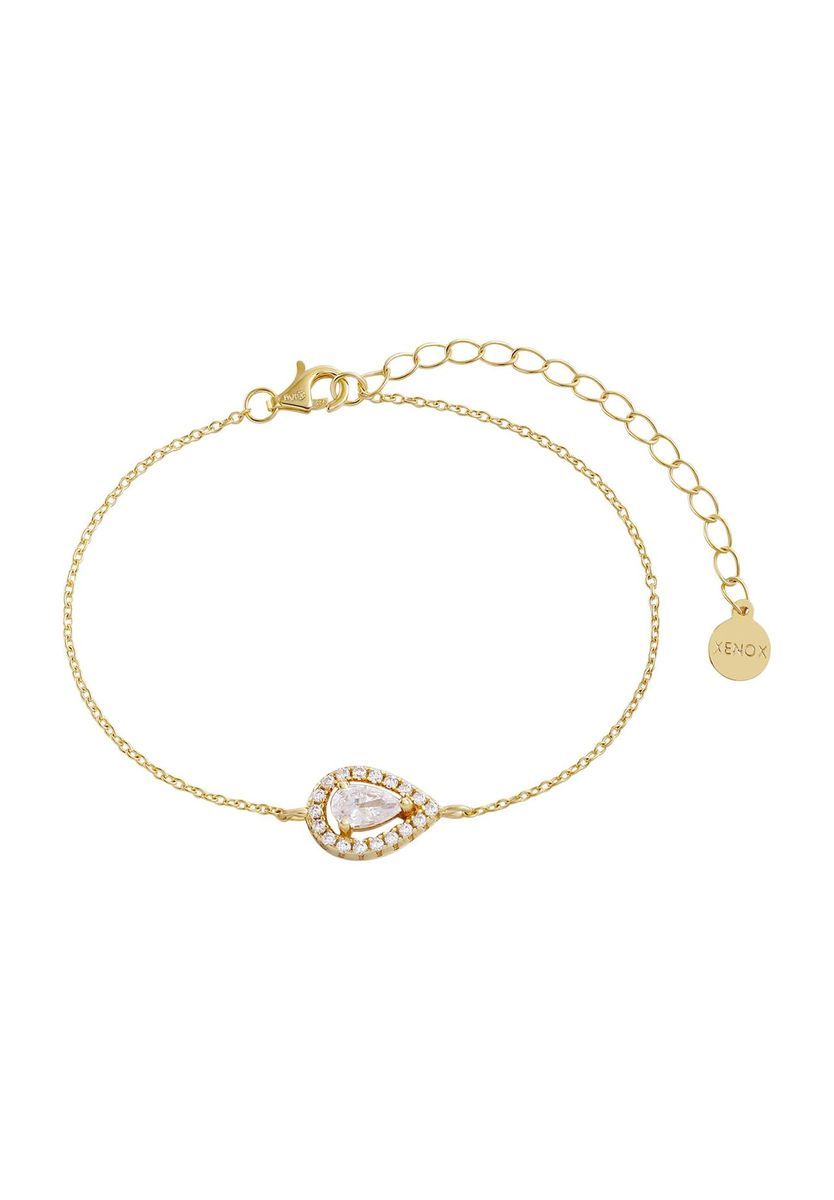 Filigranes Zirkonia-Armband mit Tropfenanhänger
