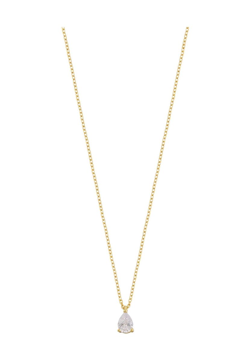 Elegante Halskette mit Zirkonia-Tropfenanhänger