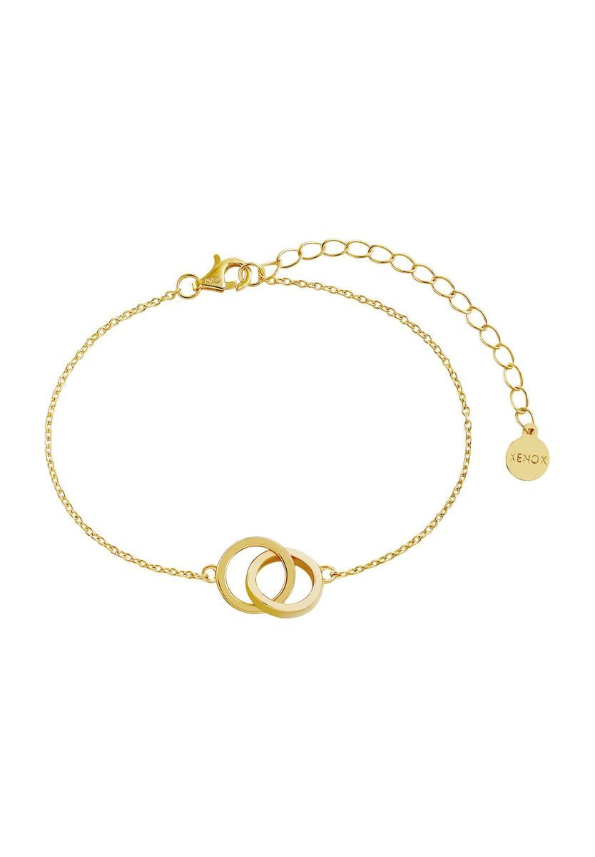 Silberarmband mit verschlungenen Kreisen