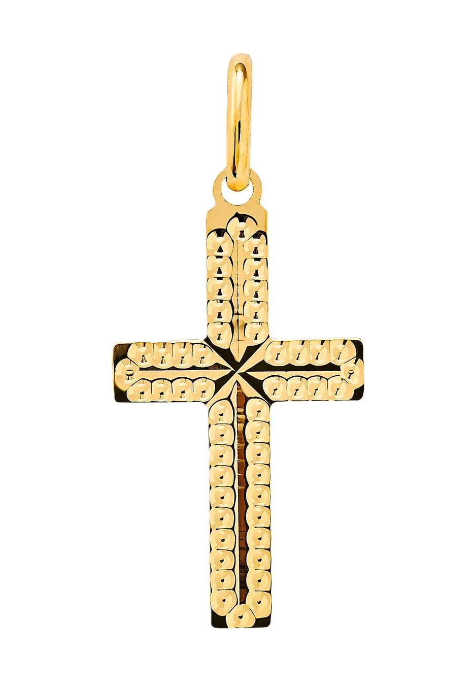 Minimalistischer Kreuzanhänger aus Gelbgold