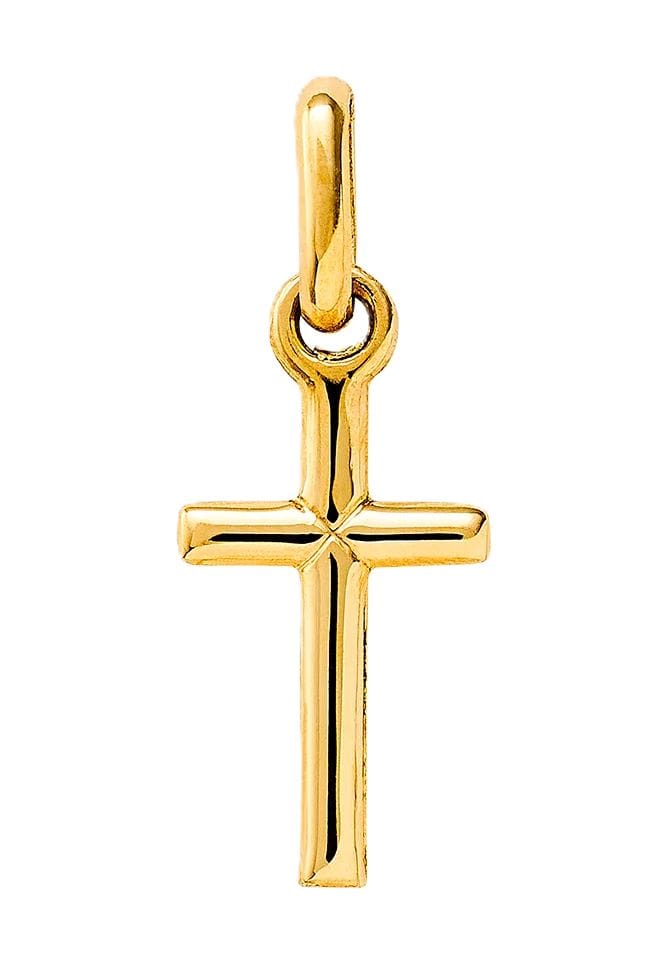 Minimalistischer Kreuzanhänger aus Gold