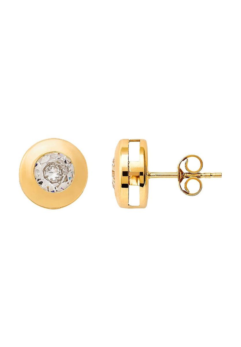 Goldene Ohrstecker mit Zirkonia-Besatz