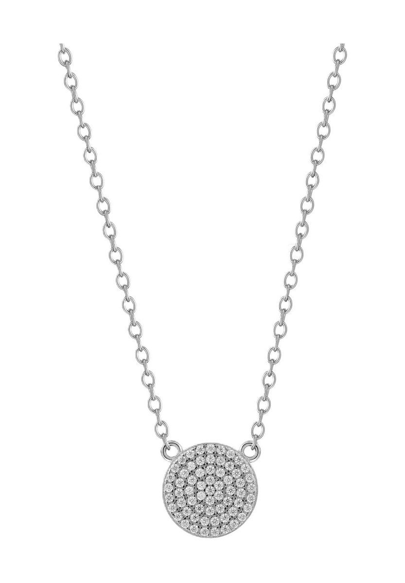 Kette mit Pavé-besetztem Rundanhänger
