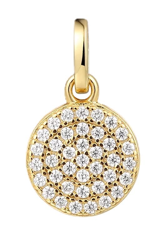 Runder Anhänger mit Zirkonia-Pavé