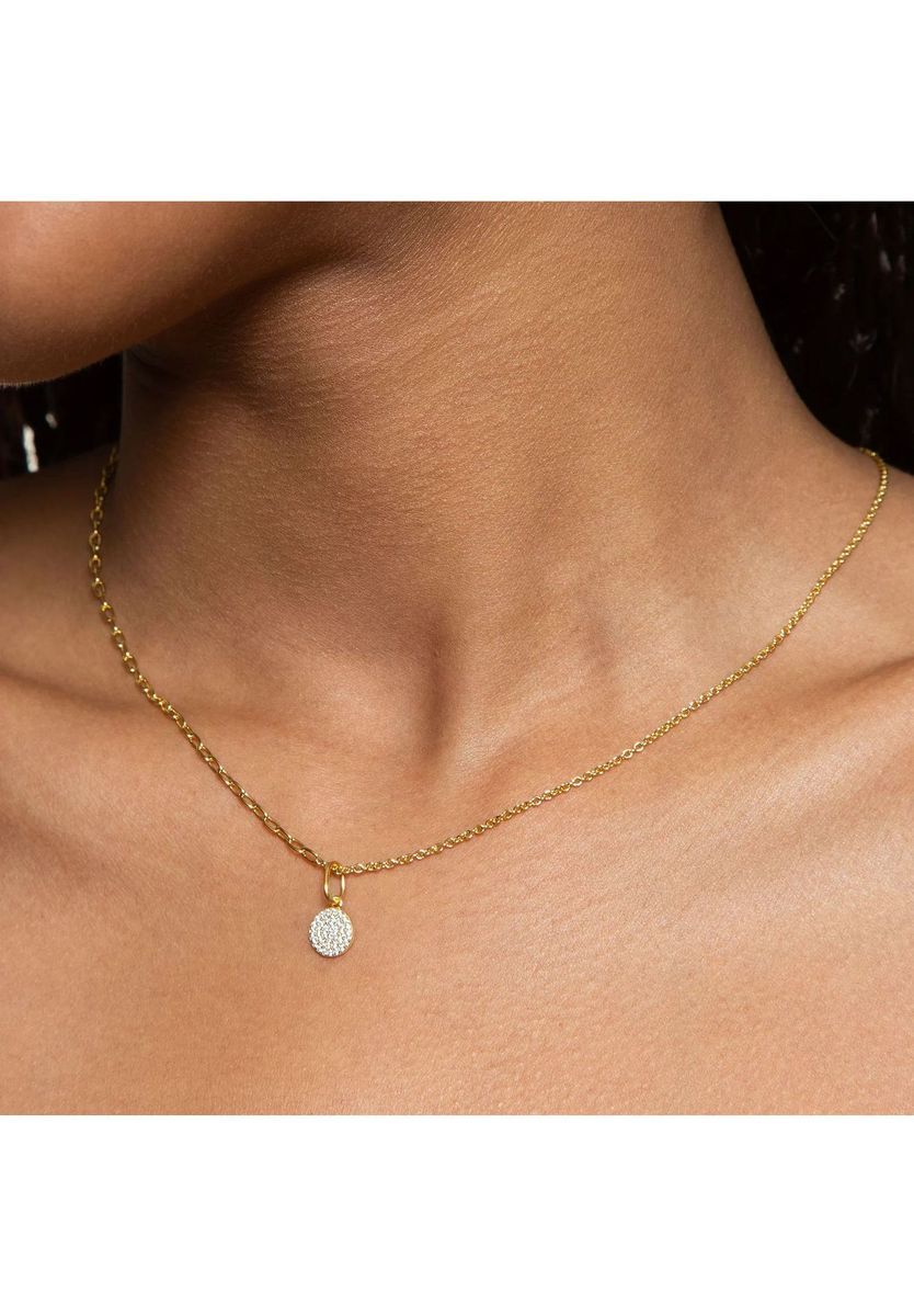 Runder Anhänger mit Zirkonia-Pavé