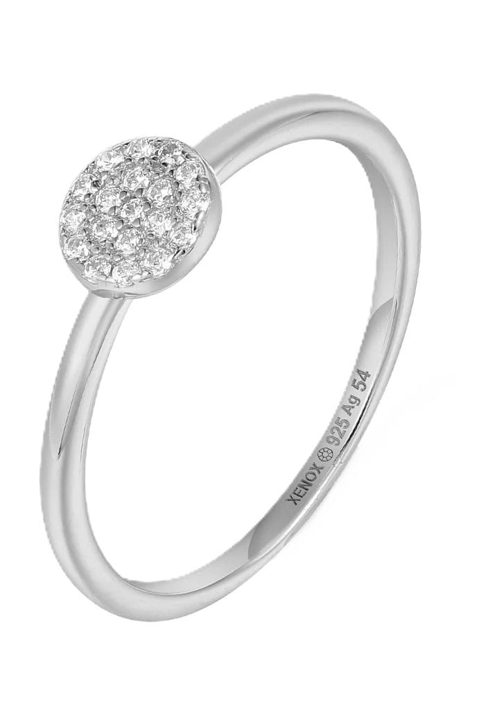Funkelnder Ring mit Zirkonia-Cluster