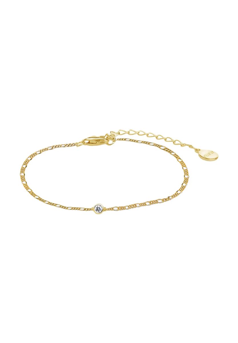 Funkelndes Pave-Disc Gliederkettenarmband