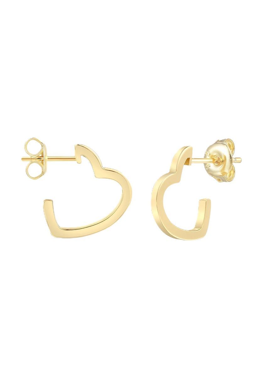 Elegante offene Herz-Ohrstecker