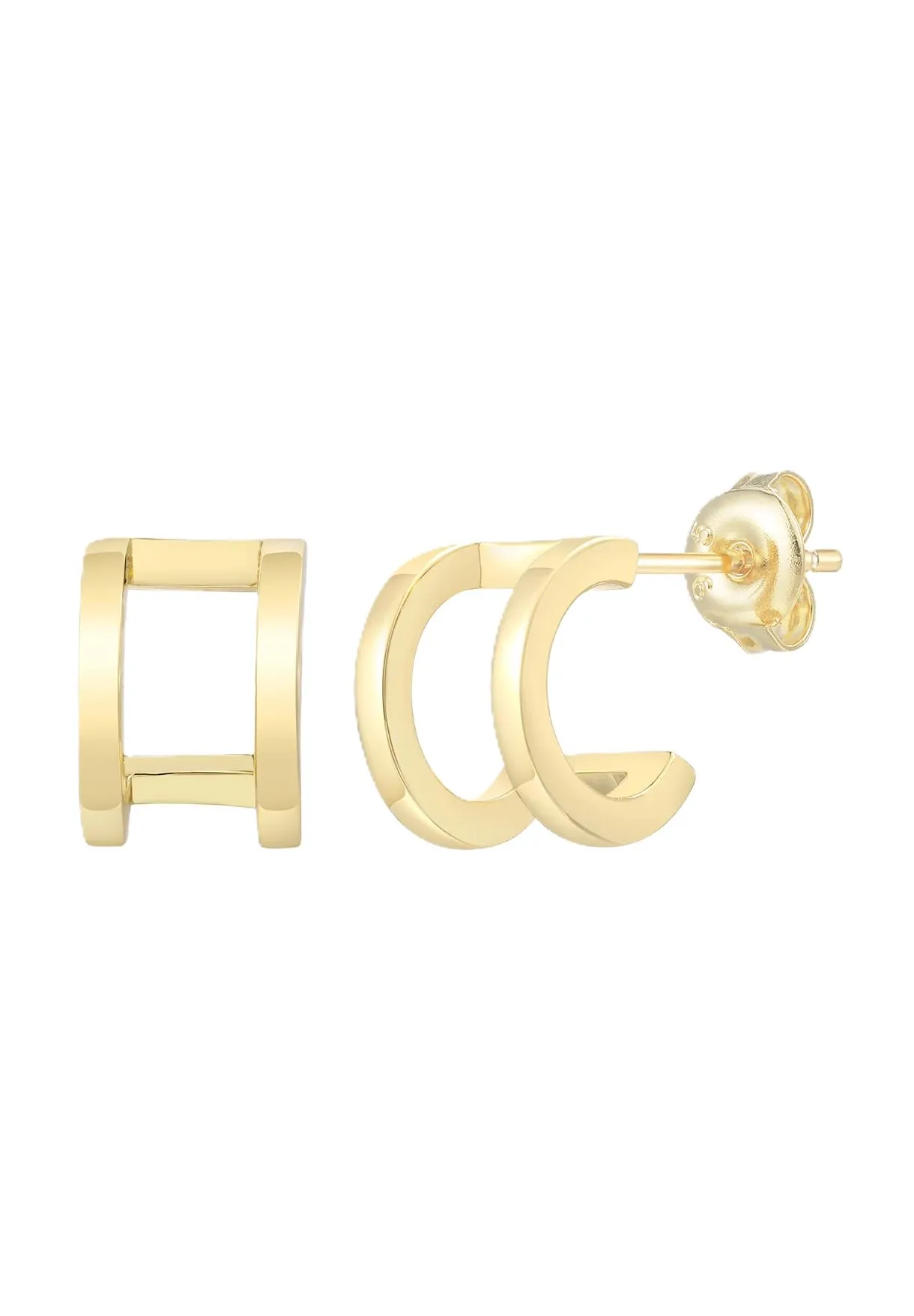 Elegante offene Herz-Ohrstecker