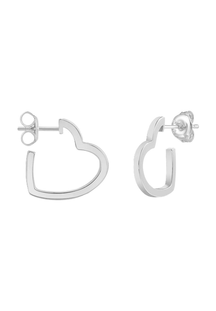 Minimalistische offene Herz-Ohrstecker
