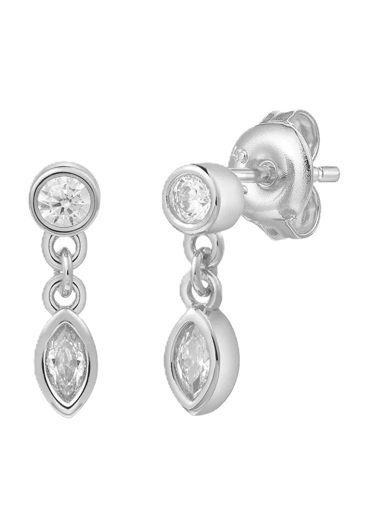 Ohrstecker mit Marquise-Schliff Anhänger