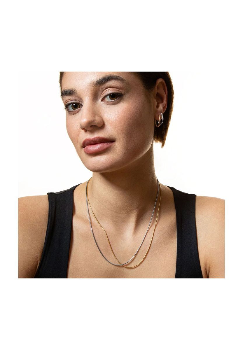 Minimalistische vergoldete Schlangenkette