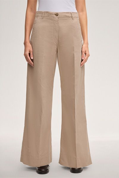 Weite Palazzo-Hose aus Baumwollstretch