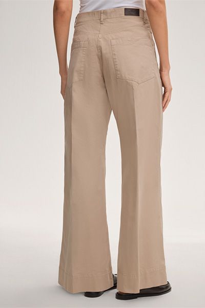 Weite Palazzo-Hose aus Baumwollstretch