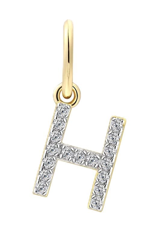 Funkelnder Initial-Anhänger Buchstabe H