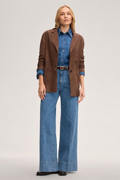 Weit geschnittene Marlene-Style Jeans