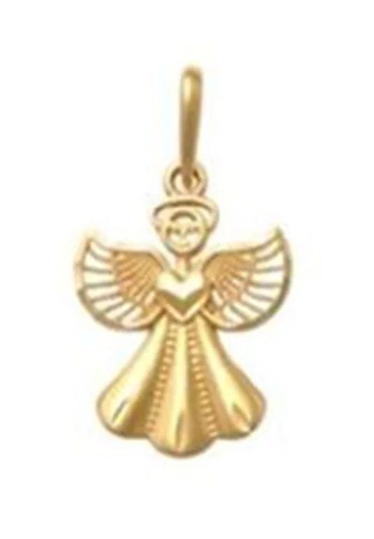 Goldener Herz-Engel-Anhänger