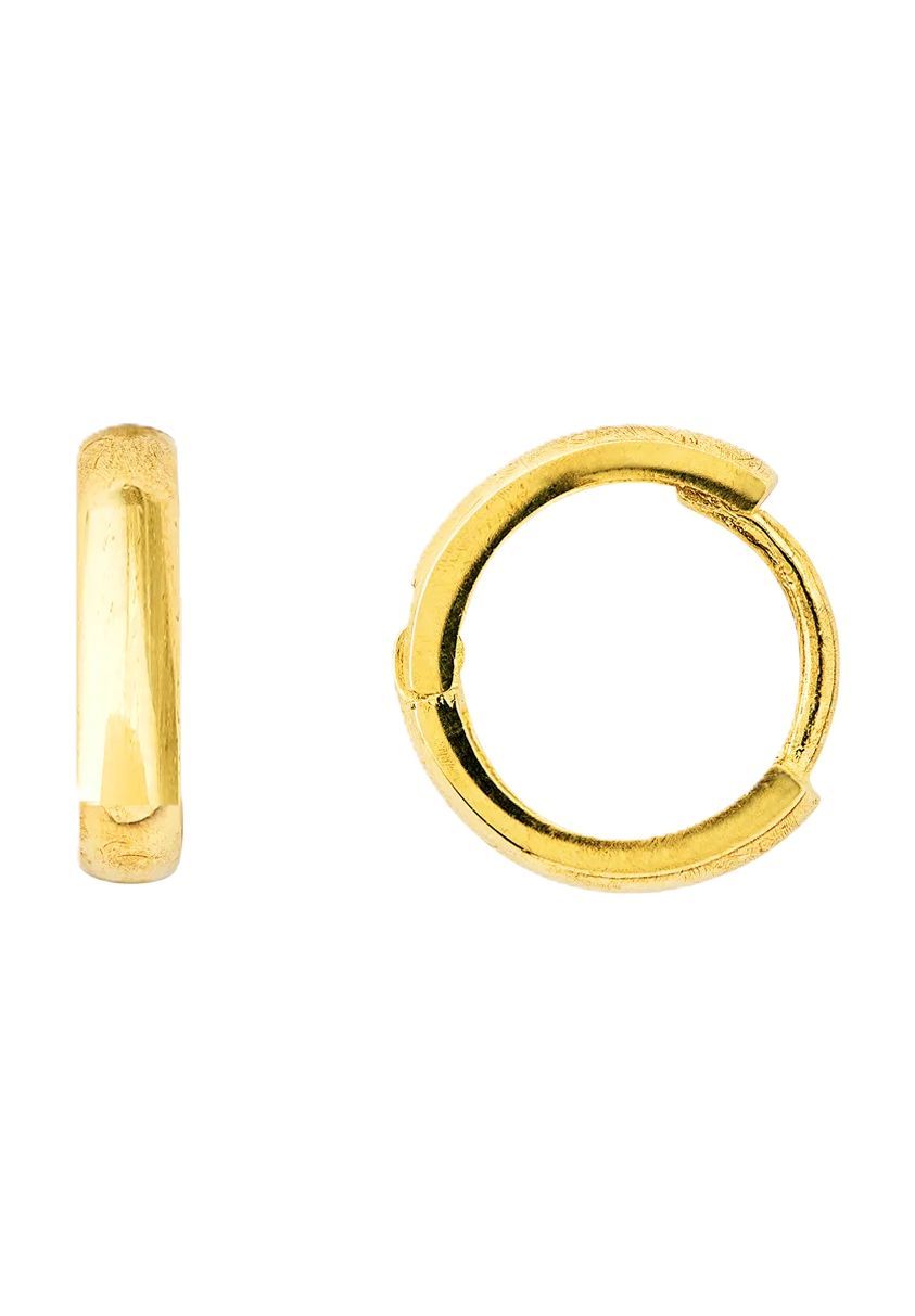 Minimalistische Creolen aus 375er Gelbgold