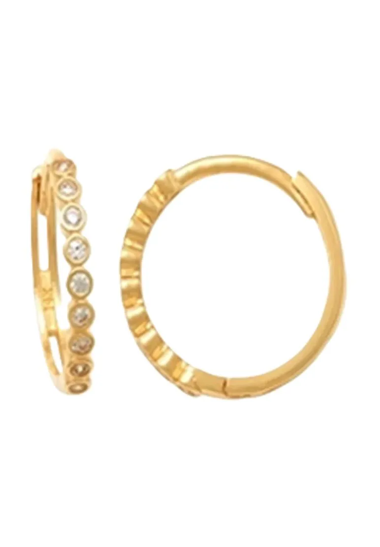 Minimalistische Creolen aus 375er Gelbgold
