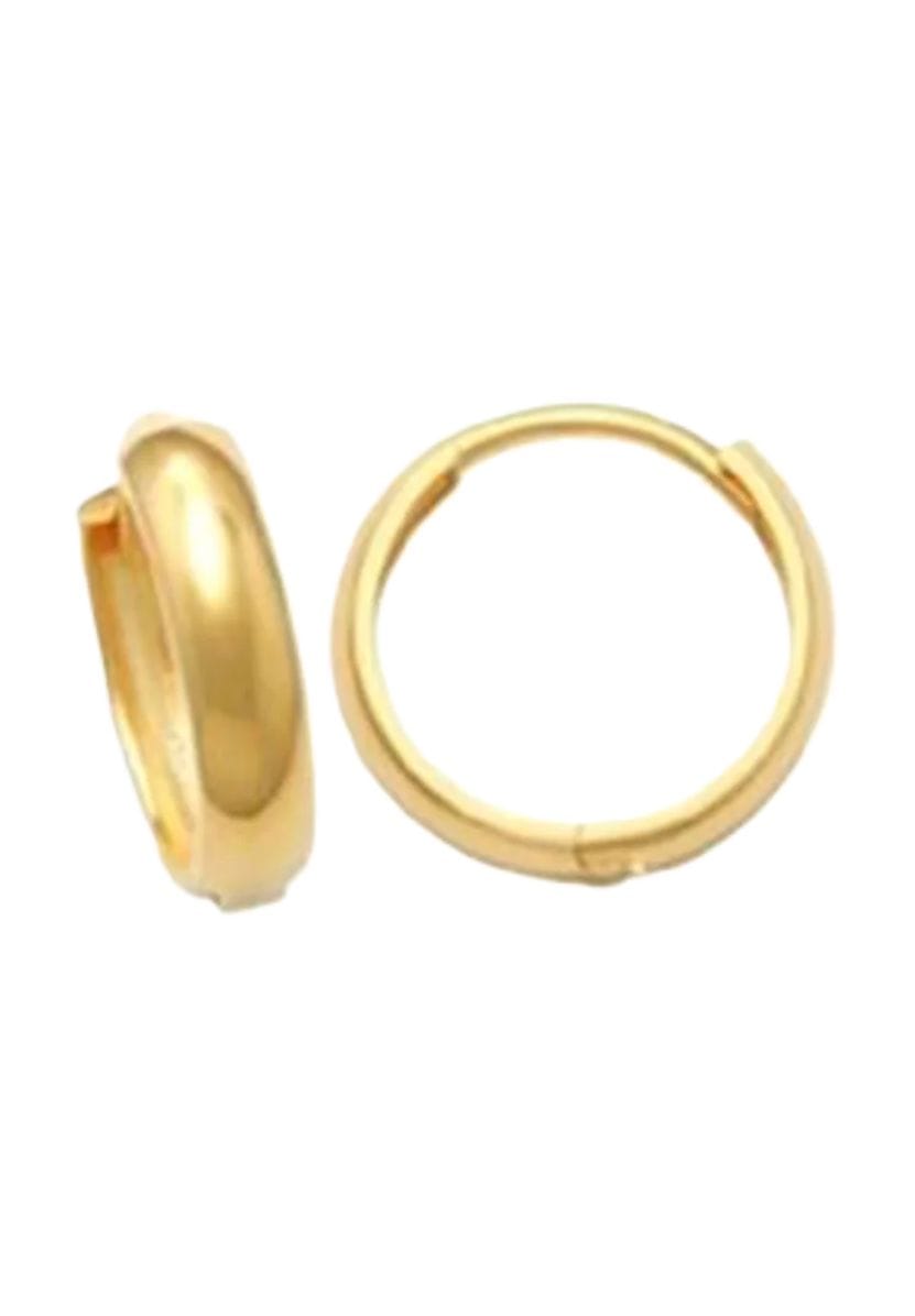Minimalistische Goldene Huggie-Creolen