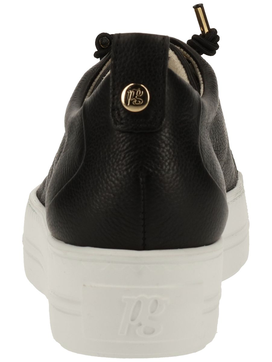 Plateausneaker aus genarbtem Leder