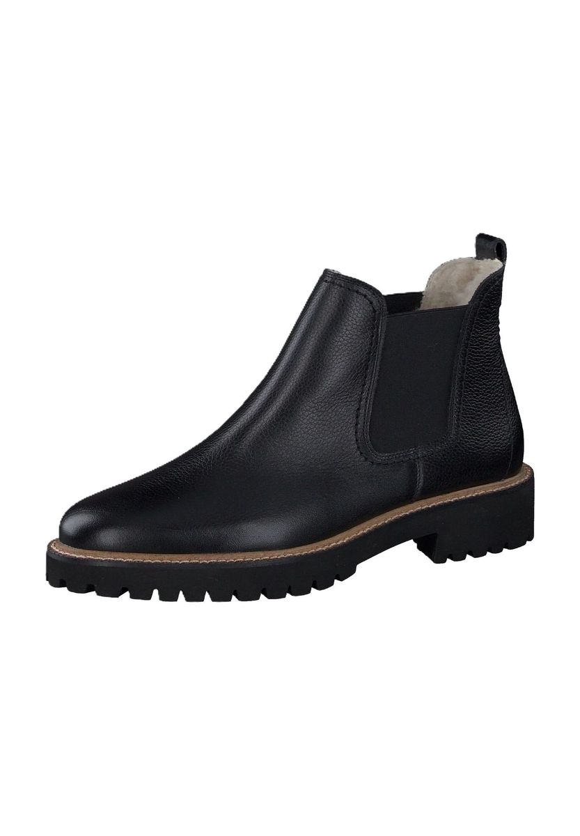 Gefütterte Chelsea-Boots aus Narbenleder