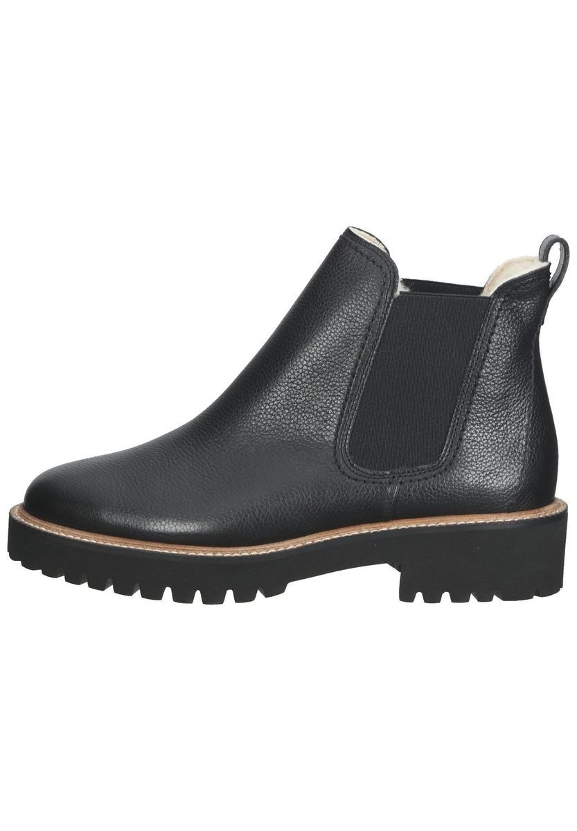 Gefütterte Chelsea-Boots aus Narbenleder