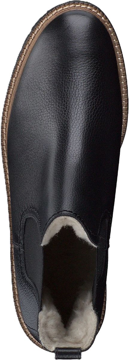 Gefütterte Chelsea-Boots aus Narbenleder