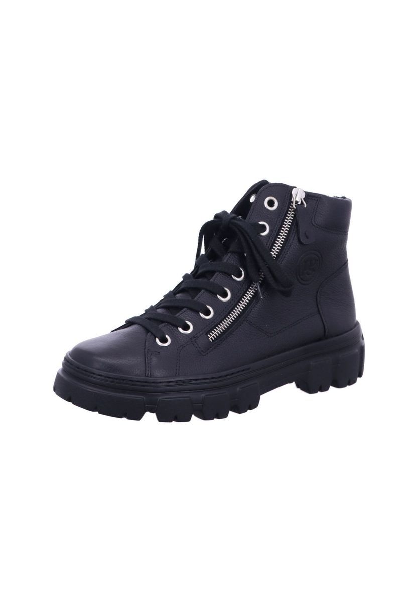 High-Top Sneaker aus genarbtem Leder