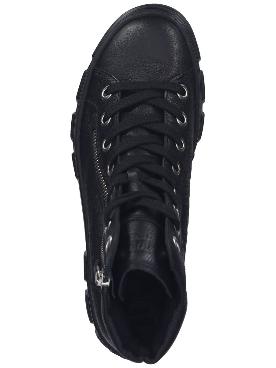 High-Top Sneaker aus genarbtem Leder
